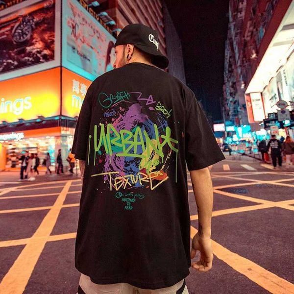 street fashion brand large half hiphop graffiti short sleeve men's hip hop t-shirt, White;black
street fashion brand large half hiphop graffiti short sleeve men's hip hop t-shirt, White;black