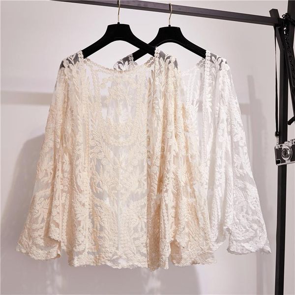 women's summer 2021 short thin section hollow lace sunscreen clothes air-conditioning shirt jackets, Black;brown
women's summer 2021 short thin section hollow lace sunscreen clothes air-conditioning shirt jackets, Black;brown