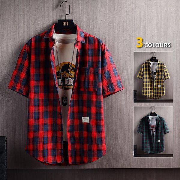 men's casual shirts 2021 check shirt mens flannel brushed cotton short sleeves slim fit plus size, White;black
men's casual shirts 2021 check shirt mens flannel brushed cotton short sleeves slim fit plus size, White;black