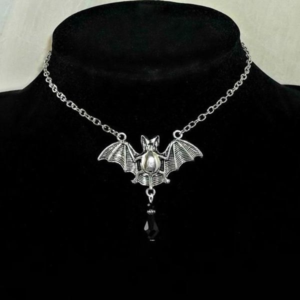 pendant necklaces european and american female fashion simple handmade bat crystal alloy charm women first, Silver
pendant necklaces european and american female fashion simple handmade bat crystal alloy charm women first, Silver