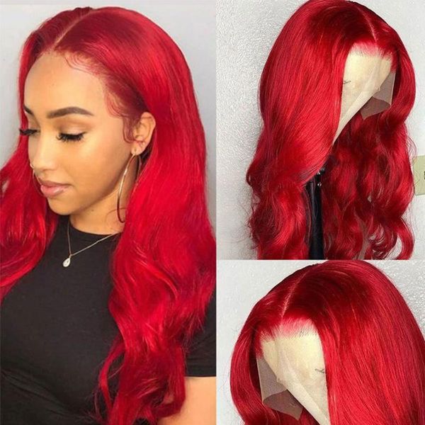 body wave lace front human hair wigs for black women pre plucked brazilian remy red colored hd transparent 150%, Black;brown
body wave lace front human hair wigs for black women pre plucked brazilian remy red colored hd transparent 150%, Black;brown