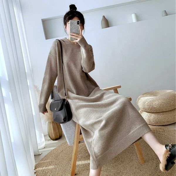 knitted women's autumn winter 2021 korean long thickened coat loose hooded wool drs, Black;gray
knitted women's autumn winter 2021 korean long thickened coat loose hooded wool drs, Black;gray