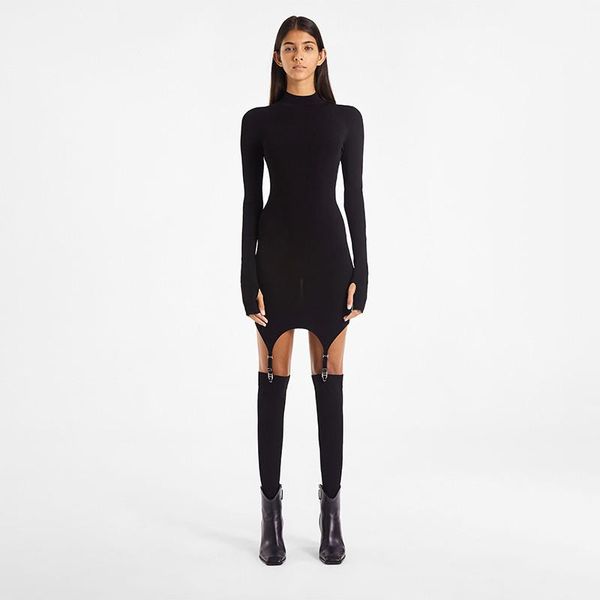 autumn spring mini dress female long sleeve casual stretchy elastic elegant dresses with sock high-neck women solid, Black;gray
autumn spring mini dress female long sleeve casual stretchy elastic elegant dresses with sock high-neck women solid, Black;gray