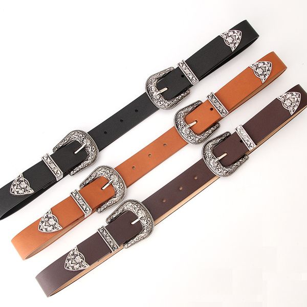 20 new women's carved alloy versatile jeans clothing double buckle belt factory, Silver
20 new women's carved alloy versatile jeans clothing double buckle belt factory, Silver