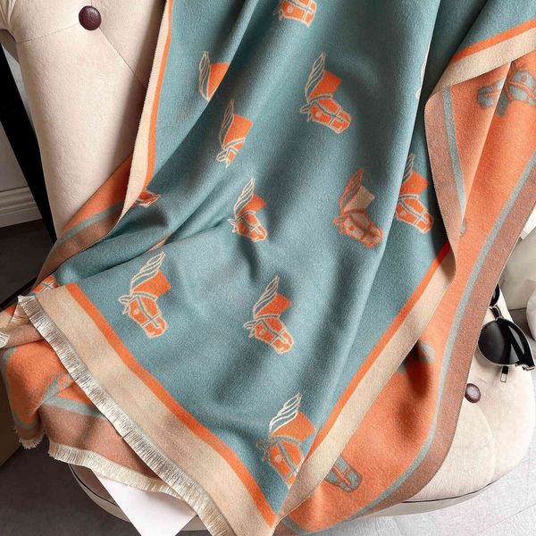versatile horsehead imitation cashmere scarf female and warm thickened animal fashion shawl bib, Blue;gray
versatile horsehead imitation cashmere scarf female and warm thickened animal fashion shawl bib, Blue;gray