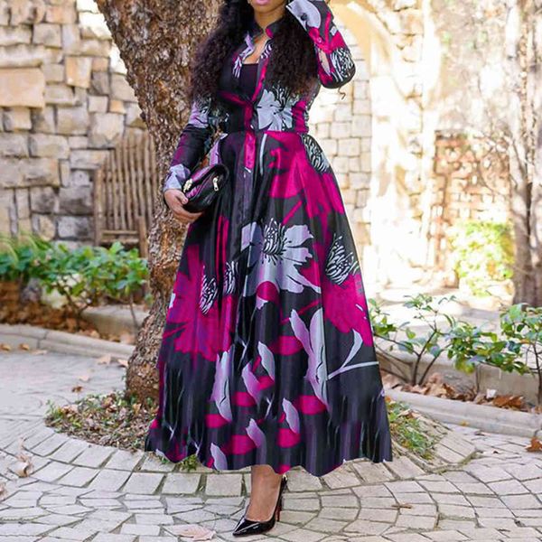 v neck women vintage floral printed sleeve fall retro plus size office maxi vestidos elegant ladies party long shirt, Black;gray
v neck women vintage floral printed sleeve fall retro plus size office maxi vestidos elegant ladies party long shirt, Black;gray
