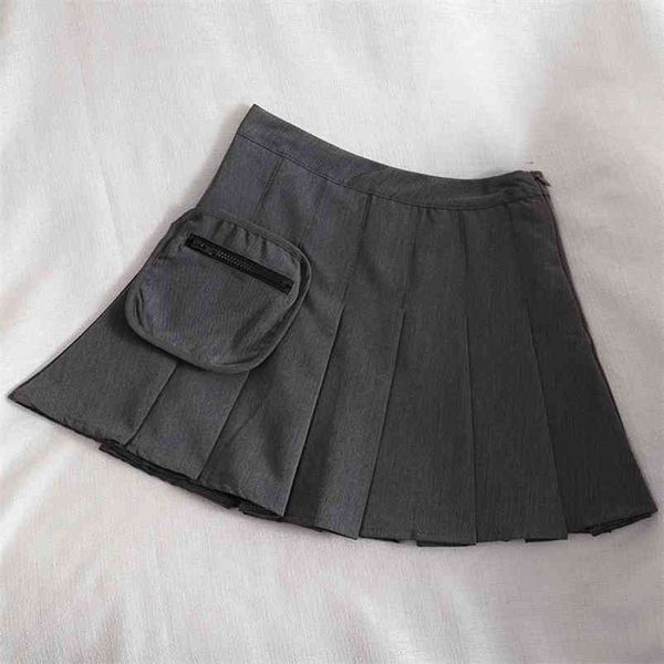 summer women's skirt korean style dark all-match pocket high waist a-line pleated slim casual female s gx240 210507, Black
summer women's skirt korean style dark all-match pocket high waist a-line pleated slim casual female s gx240 210507, Black