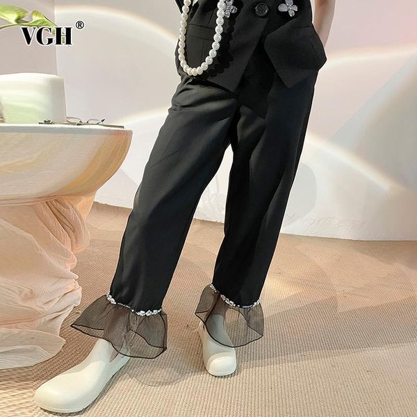 women's pants & capris vgh casual loose black patchwork mesh high-waisted korean fashion slim flare leg trousers for female 2021 clothi, Black;white
women's pants & capris vgh casual loose black patchwork mesh high-waisted korean fashion slim flare leg trousers for female 2021 clothi, Black;white