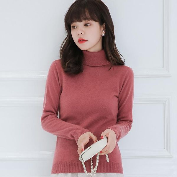smpevrg spring and autumn winter women's turtleneck sweater slim thin solid color knit 100% cashmere sweaters, White;black
smpevrg spring and autumn winter women's turtleneck sweater slim thin solid color knit 100% cashmere sweaters, White;black