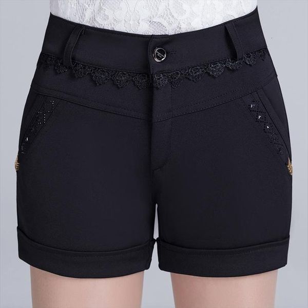large size fashion spring womens short summer pants high waist casual female slim with pockets t377, White;black
large size fashion spring womens short summer pants high waist casual female slim with pockets t377, White;black