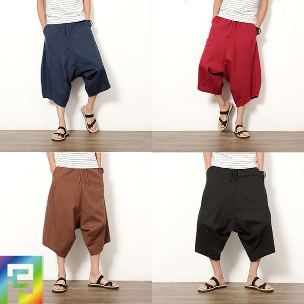 men's pants summer harlem baggy personalized low-grade wide leg hanging pants, casual capris pyy3, Black
men's pants summer harlem baggy personalized low-grade wide leg hanging pants, casual capris pyy3, Black