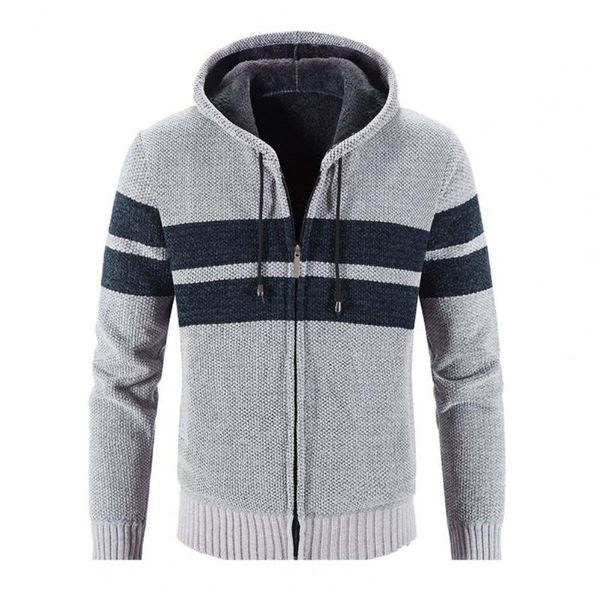 men's sweaters dropzipper closure long sleeve sweater coat autumn winter striped patchwork pockets hooded knitwear, White;black
men's sweaters dropzipper closure long sleeve sweater coat autumn winter striped patchwork pockets hooded knitwear, White;black