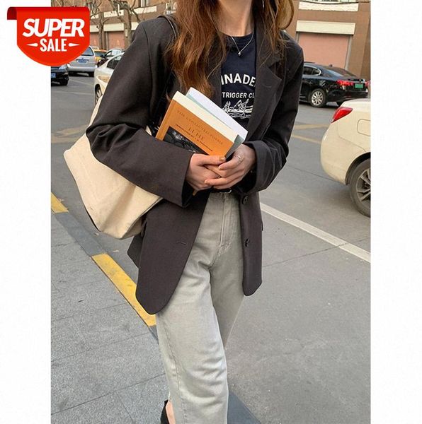 tg cold wind solid color small suit women single-breasted lapel casual loose coat 13520 #k21m, Black;gray
tg cold wind solid color small suit women single-breasted lapel casual loose coat 13520 #k21m, Black;gray