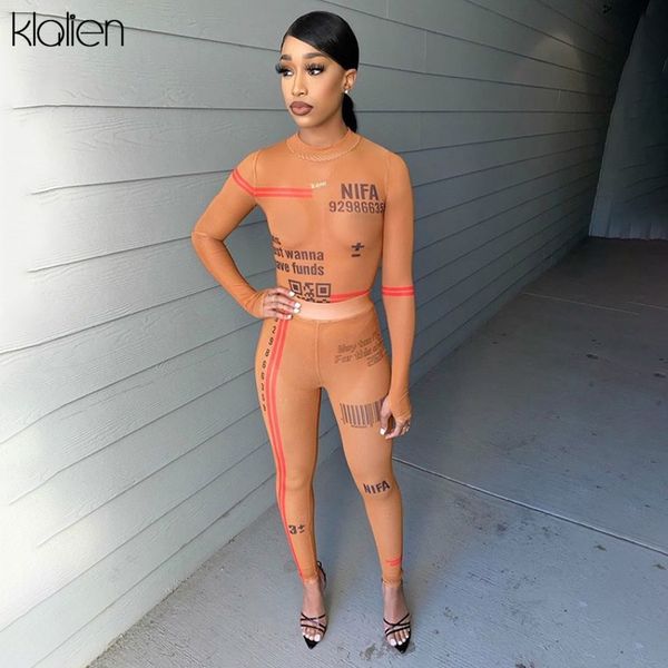 tracksuits autumn fashion print letter skinny elastic women two piece set new casual see through mesh sporty outfit, Gray
tracksuits autumn fashion print letter skinny elastic women two piece set new casual see through mesh sporty outfit, Gray