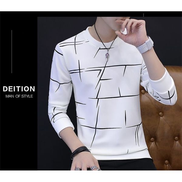 9sweater slim white korean students warm autumn clothing men's shirt 220303, White;black
9sweater slim white korean students warm autumn clothing men's shirt 220303, White;black