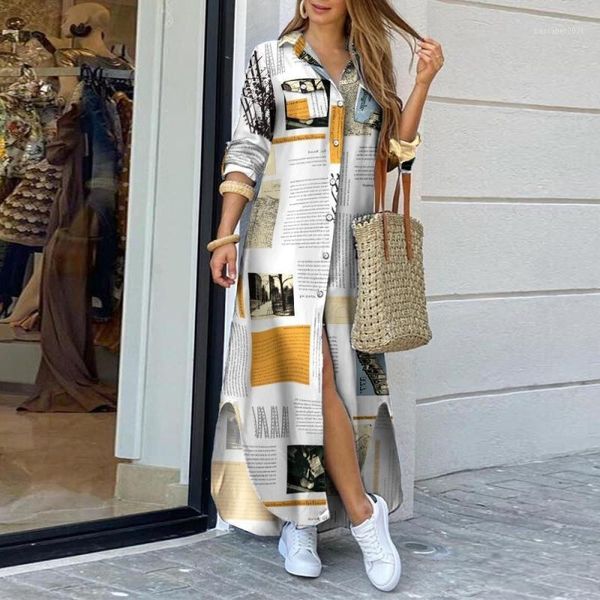 casual dresses vintage printed maxi dress women 2021 autumn holiday beach long femme robe elegant lady shirt fashion vestidos, Black;gray
casual dresses vintage printed maxi dress women 2021 autumn holiday beach long femme robe elegant lady shirt fashion vestidos, Black;gray