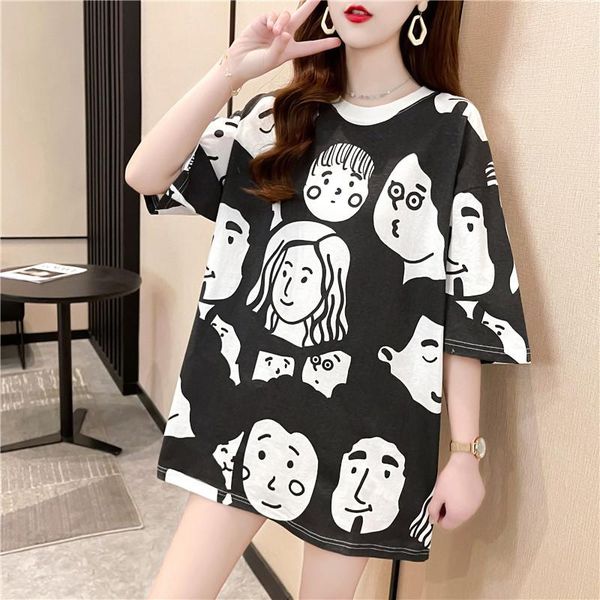 women's t-shirt woman tshirts summer graphic women t-shirts harajuku short sleeve cartoon couples oversized casual black, White
women's t-shirt woman tshirts summer graphic women t-shirts harajuku short sleeve cartoon couples oversized casual black, White