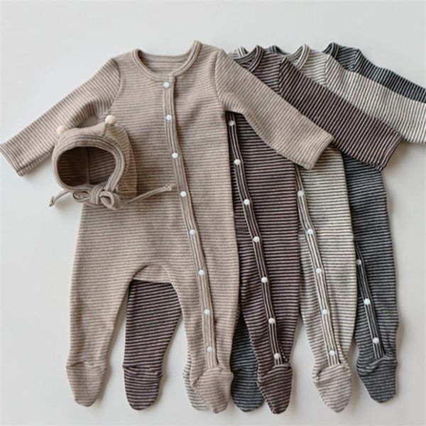 jumpsuits born baby girls clothes button striped rompers long sleeve wrapped foot boys jumpsuit with hat autumn infant playsuit cotton, Blue
jumpsuits born baby girls clothes button striped rompers long sleeve wrapped foot boys jumpsuit with hat autumn infant playsuit cotton, Blue