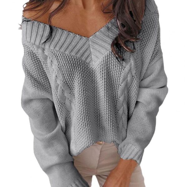 women's sweaters autumn casual sweater deep v-neck off shoulder winter long sleeve twist pattern for show women 2021 grey xl, White;black
women's sweaters autumn casual sweater deep v-neck off shoulder winter long sleeve twist pattern for show women 2021 grey xl, White;black