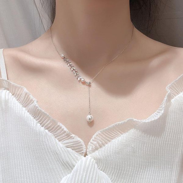 chains luxury temperament pearl stone chian choker necklace for women charm handmade adjustable party sweater jewelry collar, Silver
chains luxury temperament pearl stone chian choker necklace for women charm handmade adjustable party sweater jewelry collar, Silver