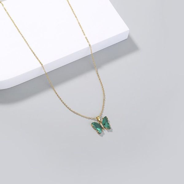 chains retro simple jewelry on the neck crystal zircon butterfly pendant necklaces for women multicolor chain necklace, Silver
chains retro simple jewelry on the neck crystal zircon butterfly pendant necklaces for women multicolor chain necklace, Silver