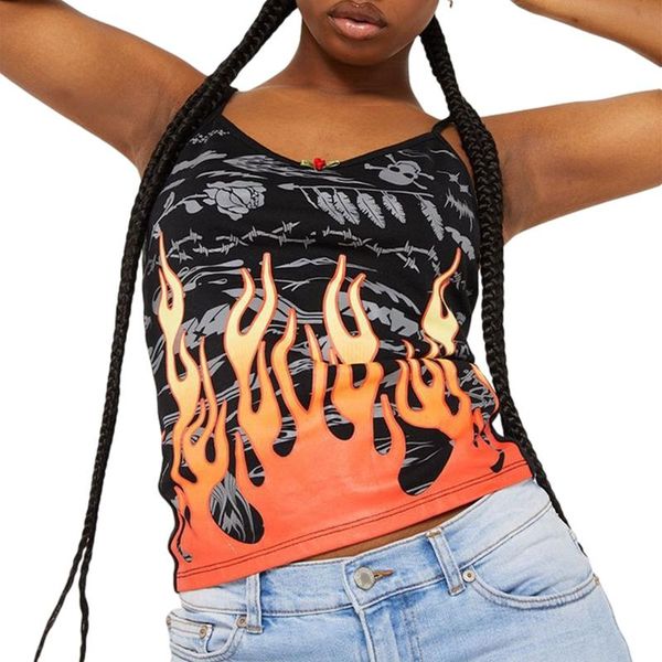 women's tanks & camis y2k 2021 ladies summer fashion high street casual skull print sleeveless style flame short sling black s//l, White
women's tanks & camis y2k 2021 ladies summer fashion high street casual skull print sleeveless style flame short sling black s//l, White
