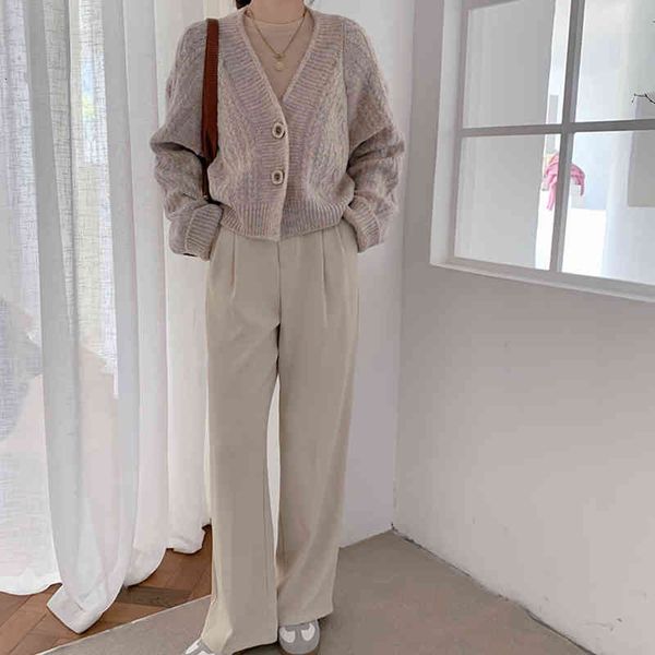 women's knits & tees suéter casual de lã feminino, jaqueta solta malha, grossa, com cote em v, para primavera, outono, irmã fara w, White
women's knits & tees suéter casual de lã feminino, jaqueta solta malha, grossa, com cote em v, para primavera, outono, irmã fara w, White