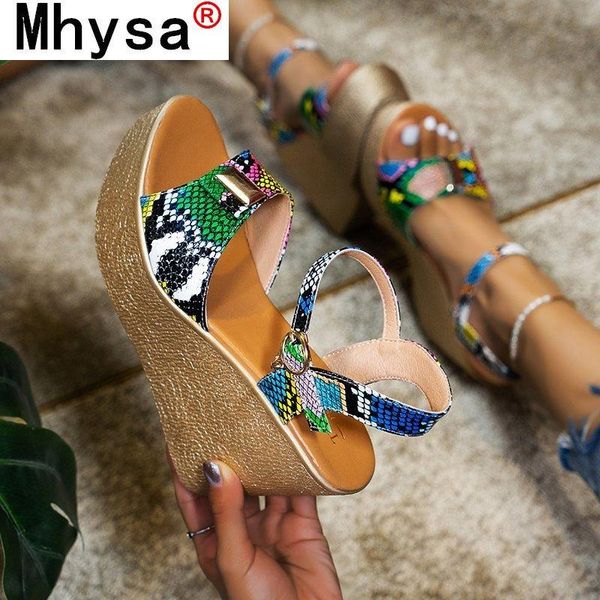 women sandals 2021 summer open toe hasp platform high heel shoes fashion comfortable serpentine wedge dress, Black
women sandals 2021 summer open toe hasp platform high heel shoes fashion comfortable serpentine wedge dress, Black