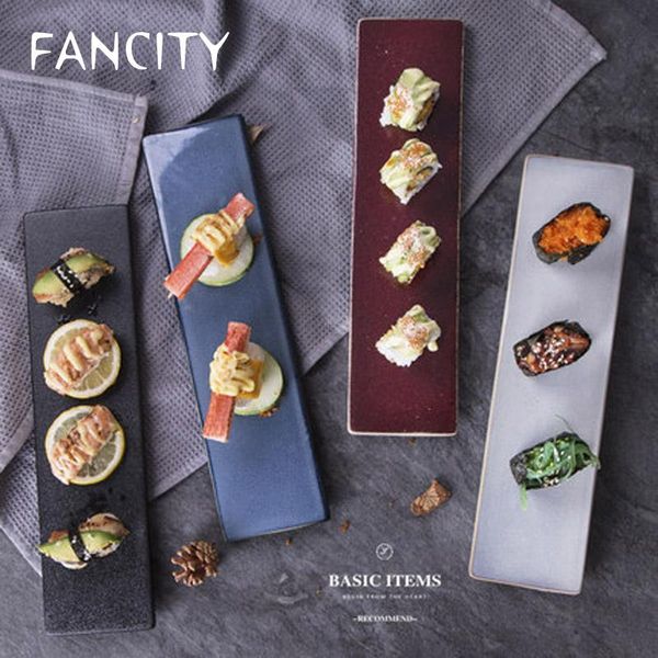 creative kiln ceramic sushi plate, long flat cake dessert japanese sashimi cold dish, plate dishes & plates
creative kiln ceramic sushi plate, long flat cake dessert japanese sashimi cold dish, plate dishes & plates