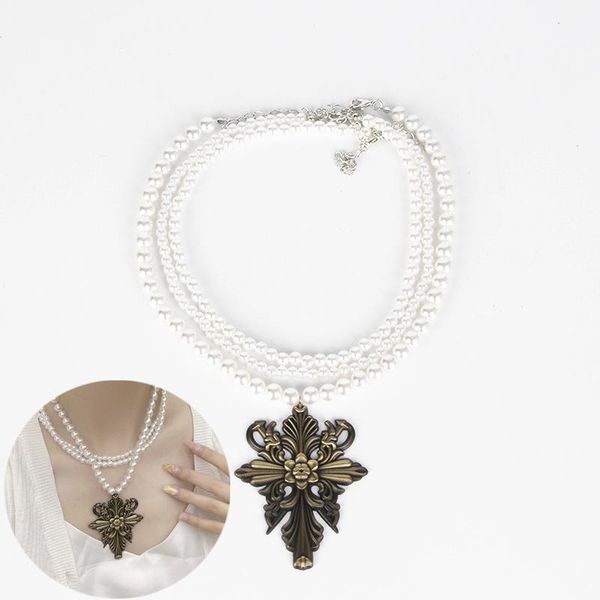 pendant necklaces game biohazard village alcina dimitrescu women cosplay cross necklace jewelry pendants accessories prop, Silver
pendant necklaces game biohazard village alcina dimitrescu women cosplay cross necklace jewelry pendants accessories prop, Silver