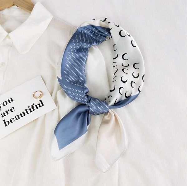 scarves 70x70cm women multifunction polyester silk scarf elegant moon geometric pattern casual satin small square wraps shawl, Blue;gray
scarves 70x70cm women multifunction polyester silk scarf elegant moon geometric pattern casual satin small square wraps shawl, Blue;gray