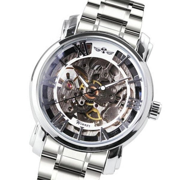 silver watches men skeleton mechanical watch stainless steel strap t-winner classic wristwatch wristwatches, Slivery;brown
silver watches men skeleton mechanical watch stainless steel strap t-winner classic wristwatch wristwatches, Slivery;brown