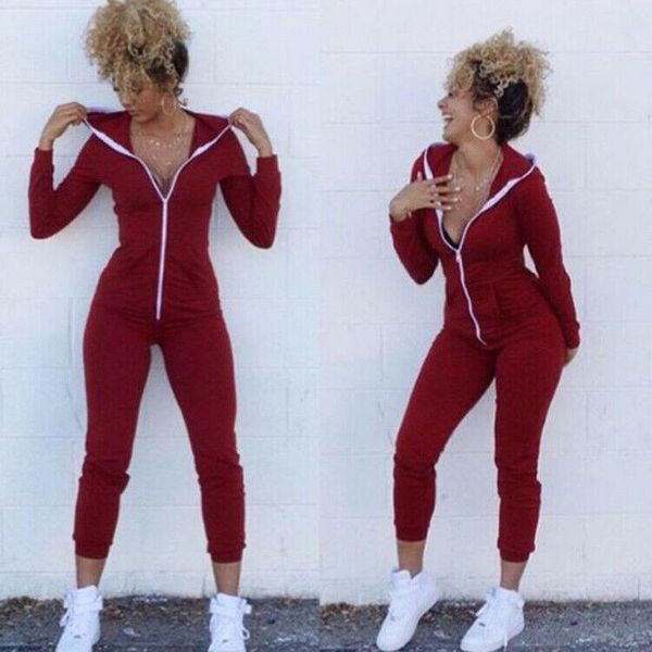 women's jumpsuits & rompers women casual long sleeve jumpsuit zipper solid slim stretchy bodycon autumn winter outwear, Black;white
women's jumpsuits & rompers women casual long sleeve jumpsuit zipper solid slim stretchy bodycon autumn winter outwear, Black;white