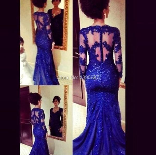 party dresses royal blue sheer evening formal occasion prom dress sequins mermaid appliqued full sleeves vestidos de festa ax095, White;black
party dresses royal blue sheer evening formal occasion prom dress sequins mermaid appliqued full sleeves vestidos de festa ax095, White;black