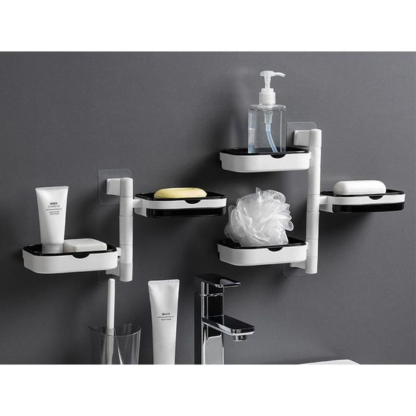 soap dishes wall-mounted rotatable drain box bathroom storage rack perforation three-layer
soap dishes wall-mounted rotatable drain box bathroom storage rack perforation three-layer