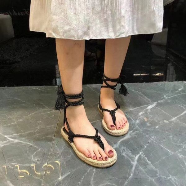 2021 latest thick-soled designer sandals womens shoes fashion wide-soled flat-bottomed straw summer outdoor leisure hemp rope straps shoe bo, Black
2021 latest thick-soled designer sandals womens shoes fashion wide-soled flat-bottomed straw summer outdoor leisure hemp rope straps shoe bo, Black