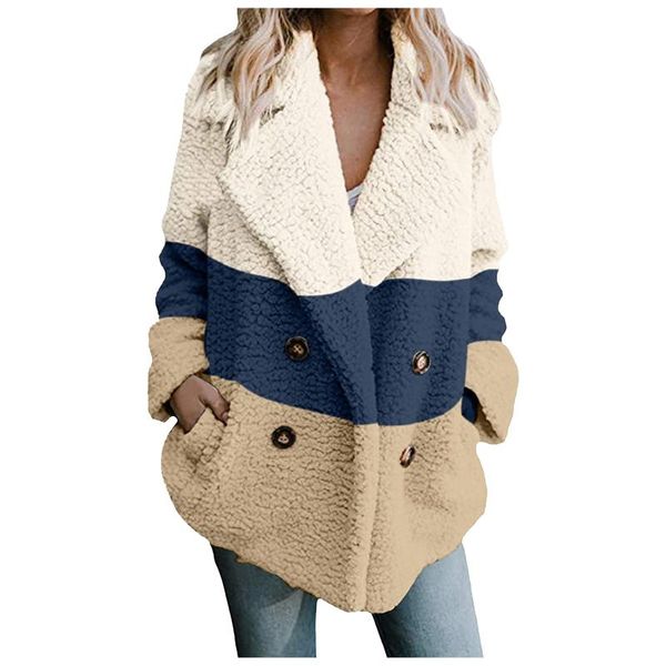 women's jackets elegant fashion patchwork women long wool coat solid color sleeve chic outerwear ladies drop overcoat femme, Black;brown
women's jackets elegant fashion patchwork women long wool coat solid color sleeve chic outerwear ladies drop overcoat femme, Black;brown