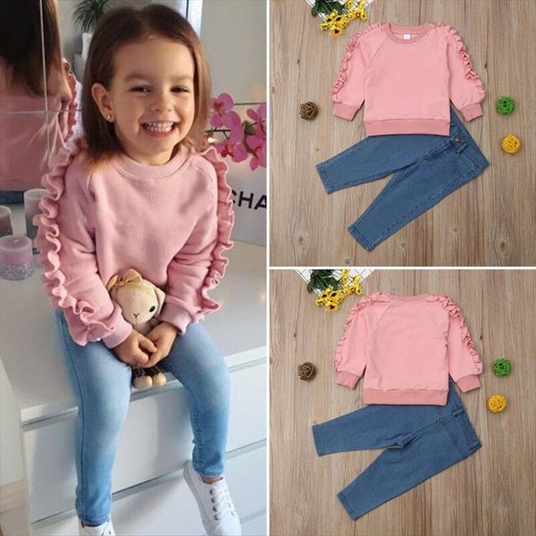 kids baby girl clothes ruffle sweatshirt soft pants 2pcs outfits infant toddler winter, White
kids baby girl clothes ruffle sweatshirt soft pants 2pcs outfits infant toddler winter, White