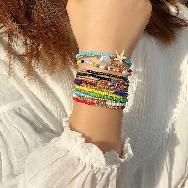 charm bracelets bohemian rice bead bracelet set fashion colorful ethnic beach imitation pearl star elastic stretch for women, Golden;silver
charm bracelets bohemian rice bead bracelet set fashion colorful ethnic beach imitation pearl star elastic stretch for women, Golden;silver