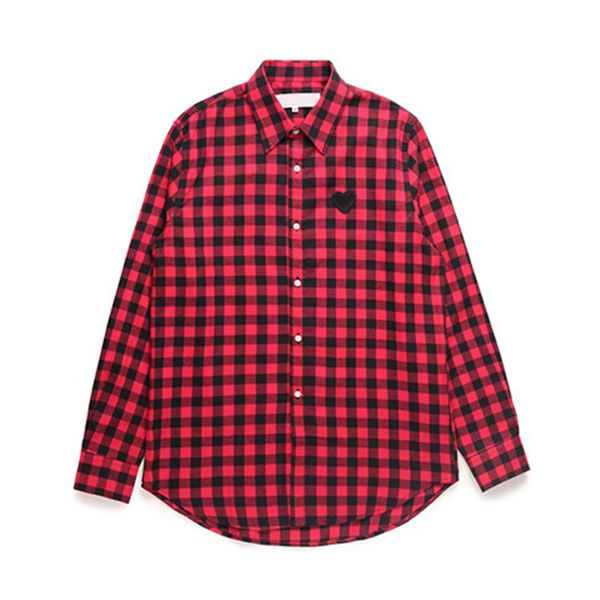 2021 play mens womens casual shirt fashion designers stripe dress shirts c333 off harajuku red heart cdg white plaid clothing 100% cotton, White;black 
2021 play mens womens casual shirt fashion designers stripe dress shirts c333 off harajuku red heart cdg white plaid clothing 100% cotton, White;black