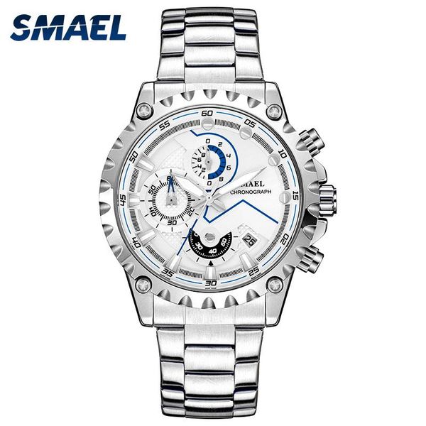 wristwatches smael fashion mens watches stainless steel luxury business with night light effect quartz watch men relogio masculino 9006, Slivery;brown
wristwatches smael fashion mens watches stainless steel luxury business with night light effect quartz watch men relogio masculino 9006, Slivery;brown