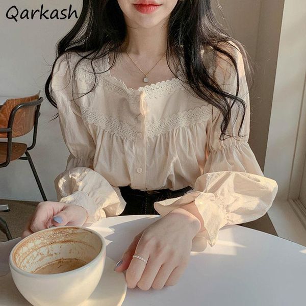women's blouses & shirts square collar women lace design all-match japanese style fashion harajuku loose chic cute woman streetwear ele, White
women's blouses & shirts square collar women lace design all-match japanese style fashion harajuku loose chic cute woman streetwear ele, White