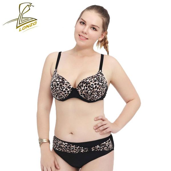 women's swimwear lonzo plus size women padded leopard printed bikini 2021 push up swimsuit triangle beach wear spa bath suit lswb84, White;black
women's swimwear lonzo plus size women padded leopard printed bikini 2021 push up swimsuit triangle beach wear spa bath suit lswb84, White;black