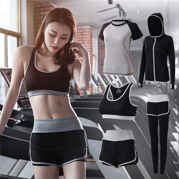 Gym Outfit Sports Clothing 5 Pieces Set Pack for Women Fitness Workout Running Sport JSF04, Multi 
Gym Outfit Sports Clothing 5 Pieces Set Pack for Women Fitness Workout Running Sport JSF04, Multi