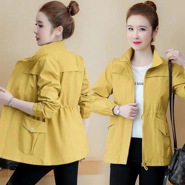 women's jackets 2022 autumn jacket korean long sleeve casual windbreaker loose stand-collar female zipper pocket outerwear, Black;brown
women's jackets 2022 autumn jacket korean long sleeve casual windbreaker loose stand-collar female zipper pocket outerwear, Black;brown