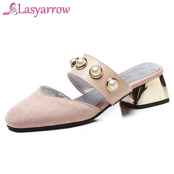 lasyarrow senior linen women's shoes chunky heels middle heel female sandalias mujer muller fashion rivets beading woman sandals, Black
lasyarrow senior linen women's shoes chunky heels middle heel female sandalias mujer muller fashion rivets beading woman sandals, Black