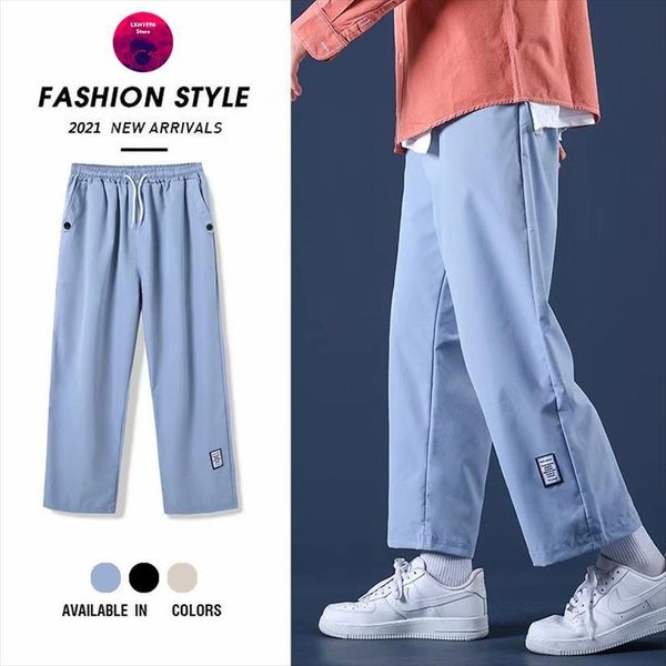 japanese fashion loose solid color women pant long casual clothing streetwear men trousers elastic waist straight leg, Black
japanese fashion loose solid color women pant long casual clothing streetwear men trousers elastic waist straight leg, Black
