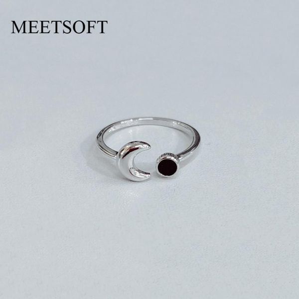 cluster rings meetsoft 925 silver opening ring for women simple adjustable retro single black crystal moon jewelry gift, Golden;silver
cluster rings meetsoft 925 silver opening ring for women simple adjustable retro single black crystal moon jewelry gift, Golden;silver