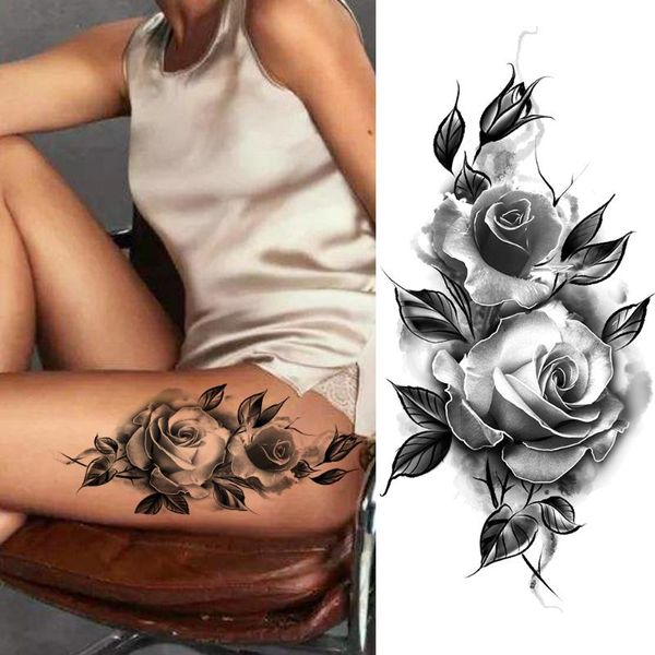temporary tattoos fake daisy rose stickers for women girls black flower lily tattoo body art realistic peony tatoo
temporary tattoos fake daisy rose stickers for women girls black flower lily tattoo body art realistic peony tatoo