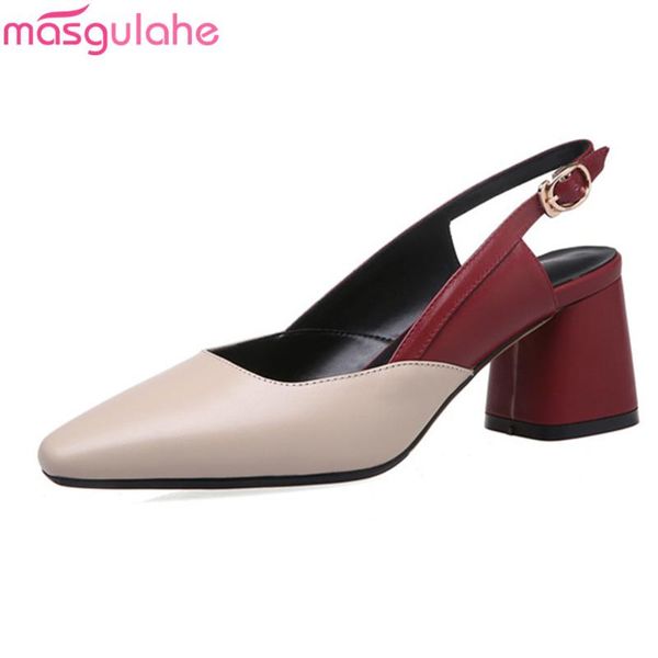 dress shoes masgulahe 2021 brand summer women pumps genuine leather mixed colors ladies fashion shallow high heels, Black
dress shoes masgulahe 2021 brand summer women pumps genuine leather mixed colors ladies fashion shallow high heels, Black
